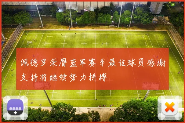 佩德罗荣膺蓝军赛季最佳球员感谢支持将继续努力拼搏